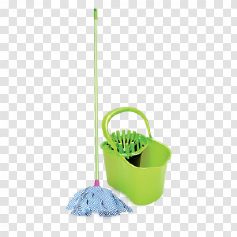Bucket Mop Plastic Cleaning Green - Yellow Transparent PNG