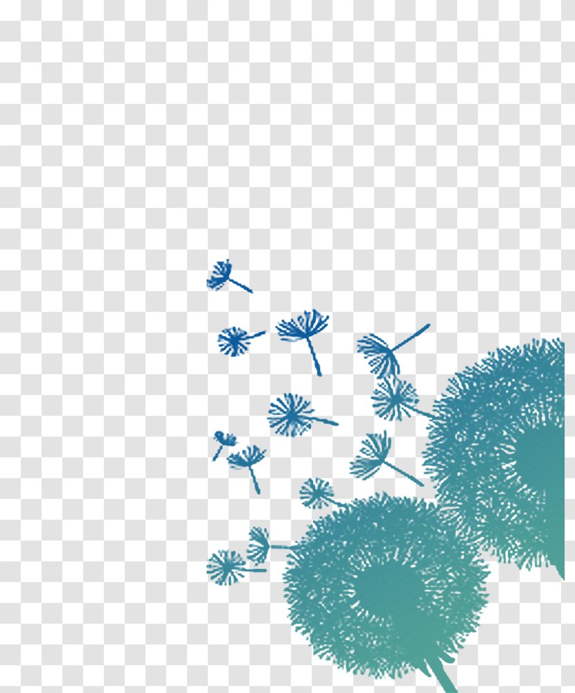 Blue Turquoise Pattern - Aqua - Dandelion Transparent PNG