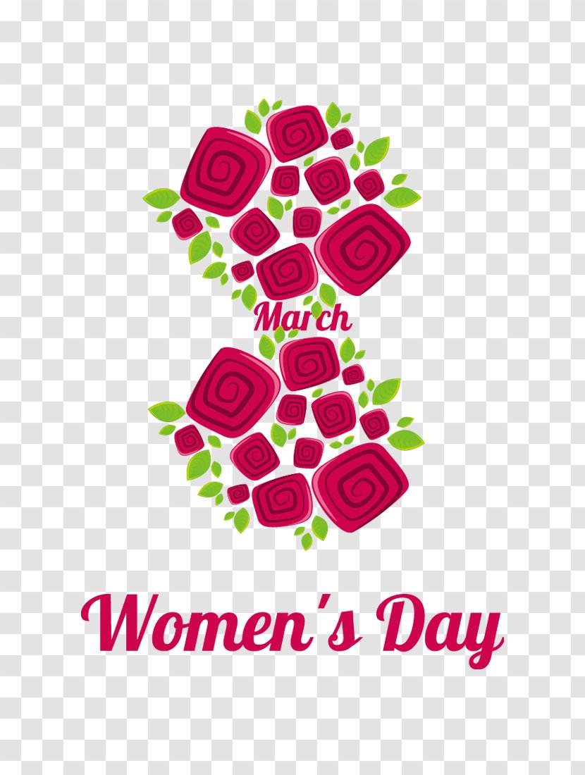 International Womens Day March 8 - Floristry - Women's Rose Red Decoration Pattern Transparent PNG