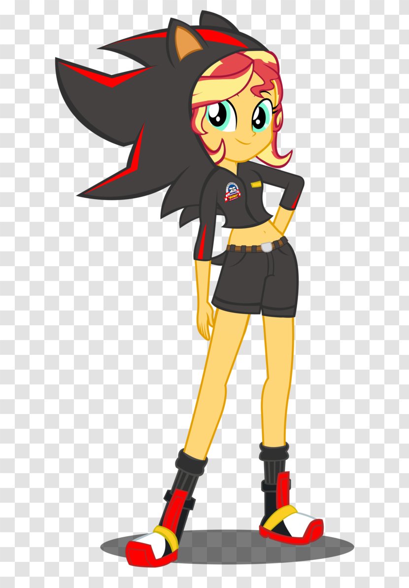 Shadow The Hedgehog Sunset Shimmer Amy Rose Sonic Cosplay - Equestria Transparent PNG