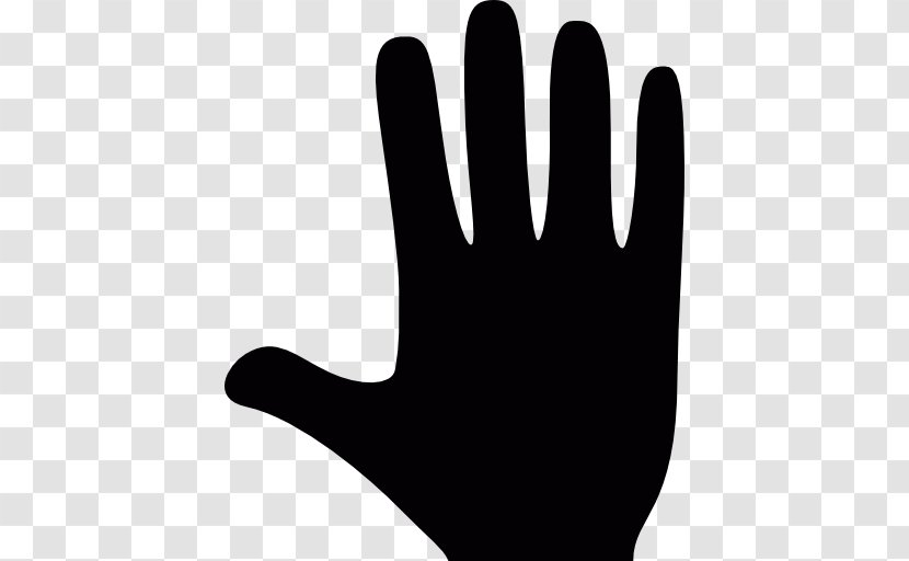 Thumb Black And White Hand Model - Symbol Transparent PNG