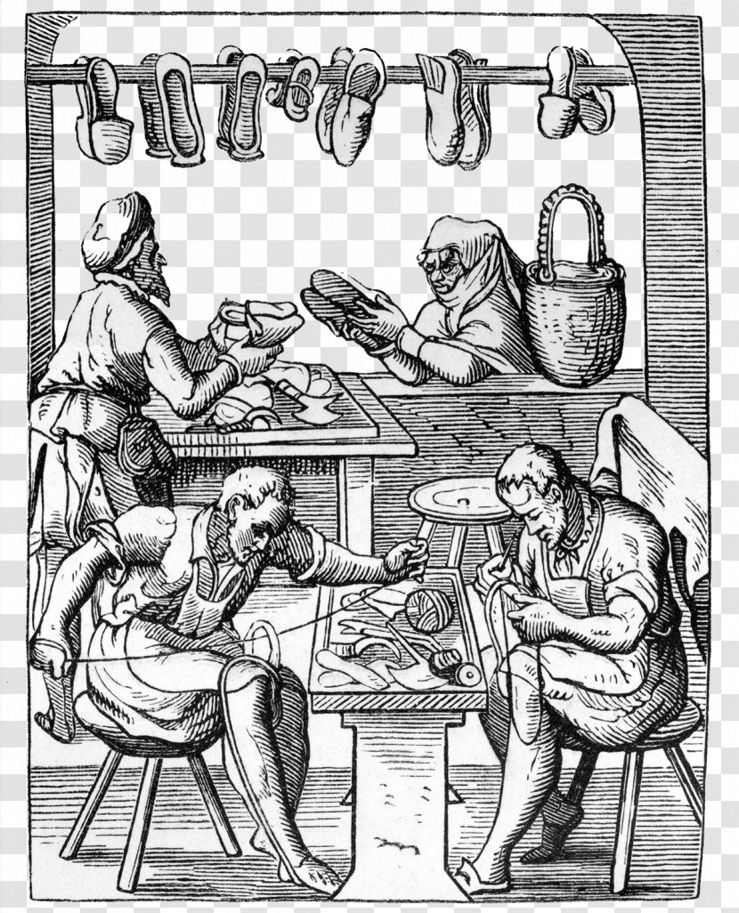 Late Middle Ages High Guild Black Death - Merchant - Medieval Shoemaker Transparent PNG