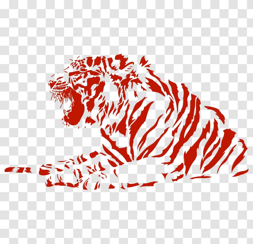 White Tiger Lion Vector Graphics Image - Flower Transparent PNG
