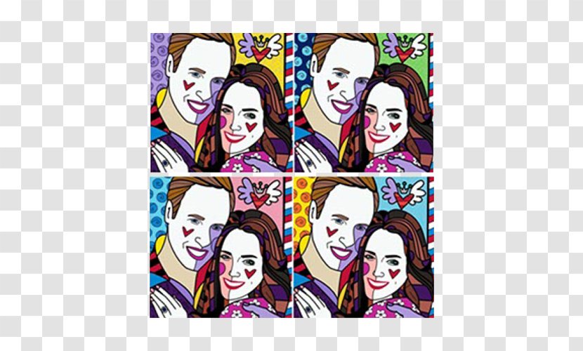 Wedding Of Prince William And Catherine Middleton Clown Portrait Font - Art Transparent PNG