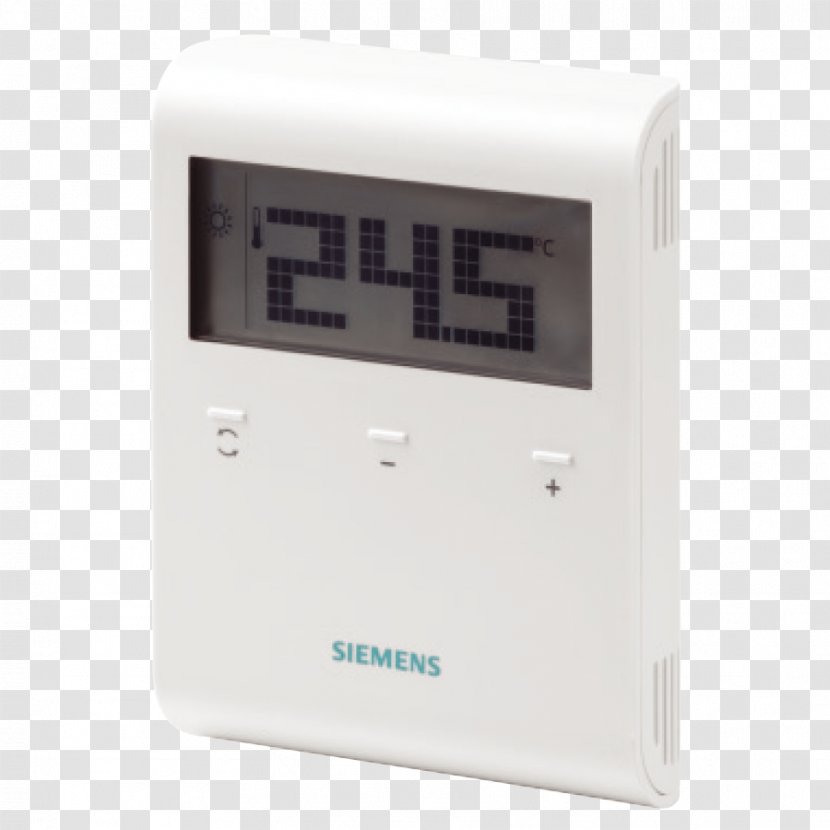 Room Thermostat Liquid-crystal Display Programmable Electric Battery - Device - Siemens Transparent PNG