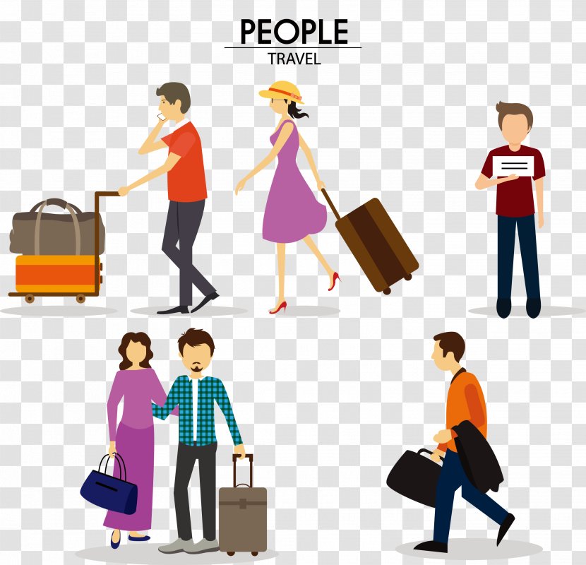 Guangzhou Baiyun International Airport Travel Baggage Icon - Checkin - Vector Illustration Material Transparent PNG