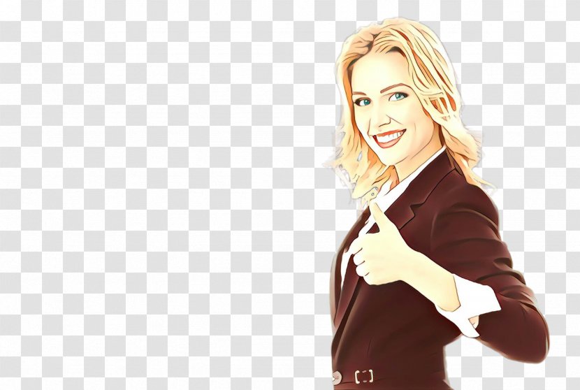 Hair Blond Outerwear Long Smile - Gesture Photo Shoot Transparent PNG
