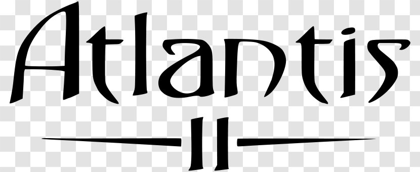 Logo Text Atlantis - Black And White - Wikipedia Transparent PNG