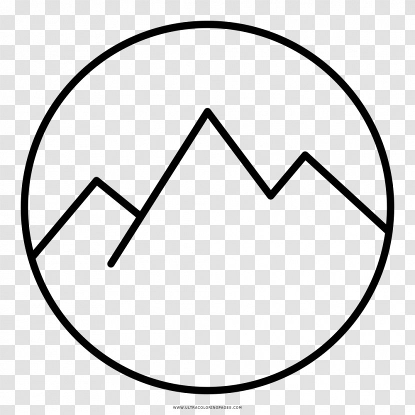 Coloring Book Drawing Station To Mountain Ausmalbild - Line Art - Triangle Transparent PNG