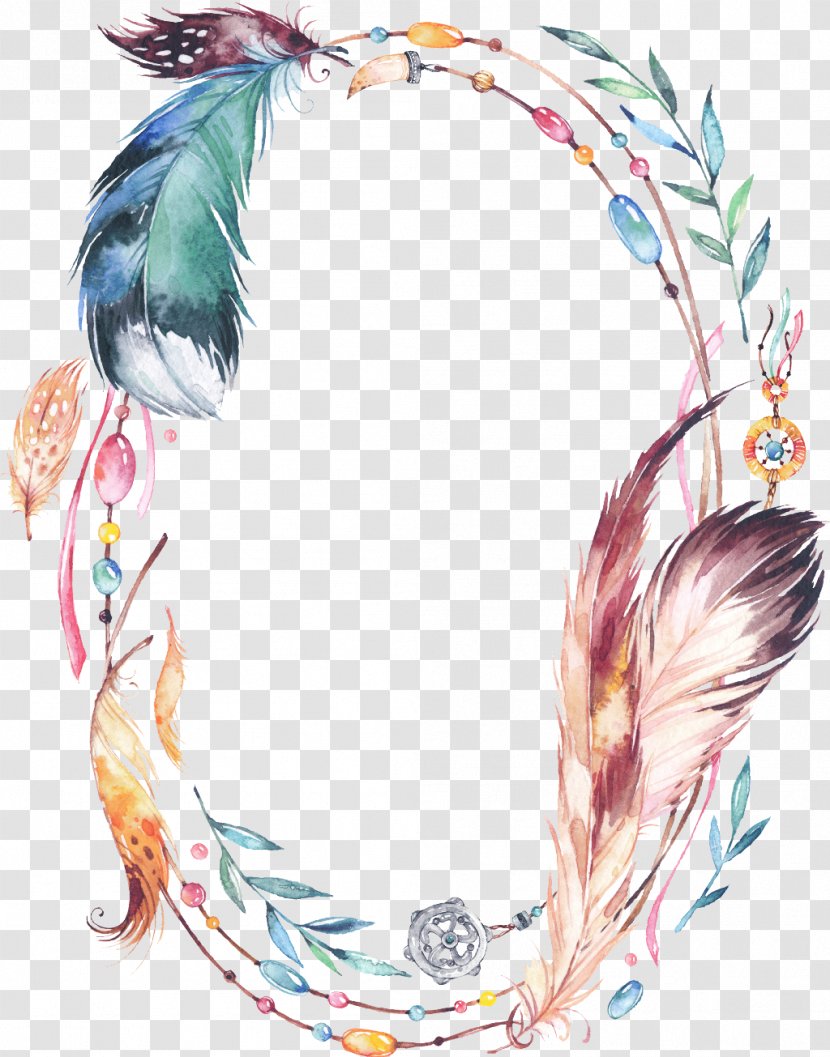 Watercolor Painting Design Vector Graphics Feather Clip Art - Drawing Transparent PNG