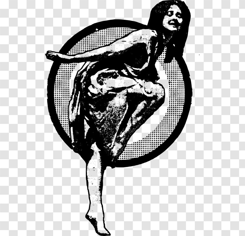 Dancer Drawing - Silhouette - Semi-circular Dancing Petals Transparent PNG