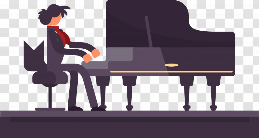 Piano Pianist - Silhouette - Performance Transparent PNG