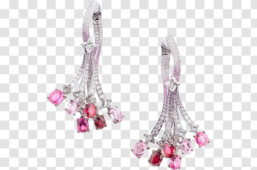 Ruby Earring Body Jewellery Pink M Transparent PNG