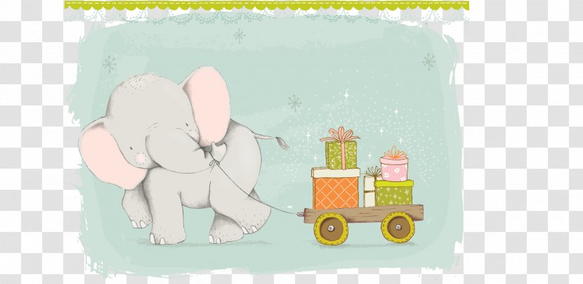 Paper Cartoon Elephant Illustration - Cuteness - Vector Baby Transparent PNG
