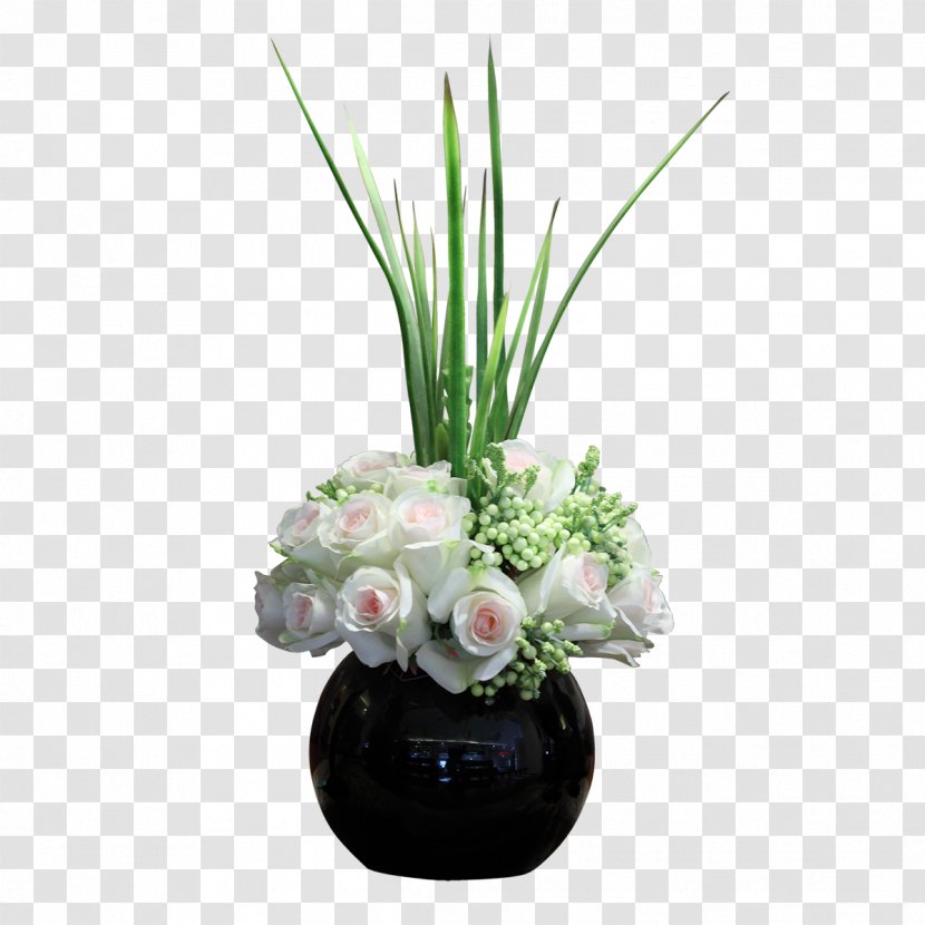 Floral Design Flowerpot Cut Flowers Flower Bouquet Artificial - Ikebana - A Bottle Of Transparent PNG