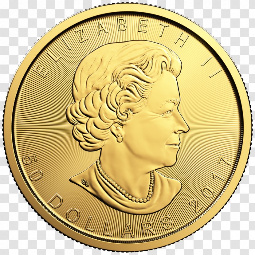 Canadian Gold Maple Leaf Bullion Coin Royal Mint Silver - Oz Transparent PNG