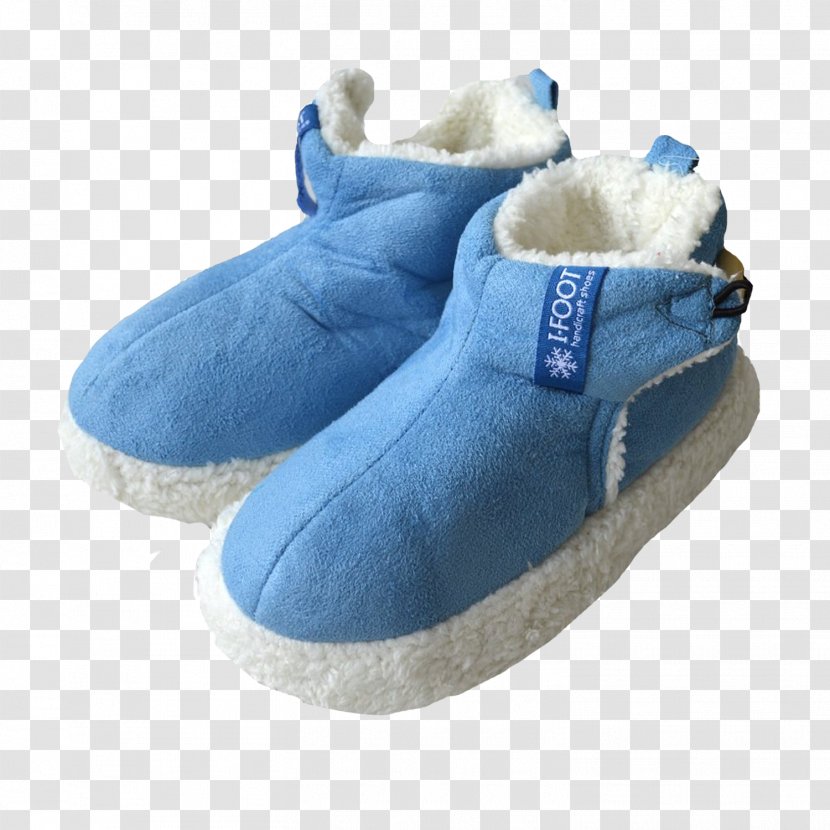 Slipper Shoe Suede - Blue - Winter Shoes Transparent PNG