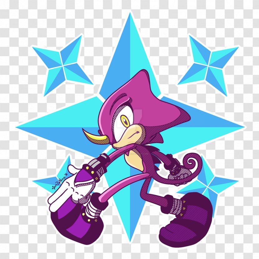 Espio The Chameleon Sonic Heroes Tails Vector Crocodile Charmy Bee - Wing Transparent PNG