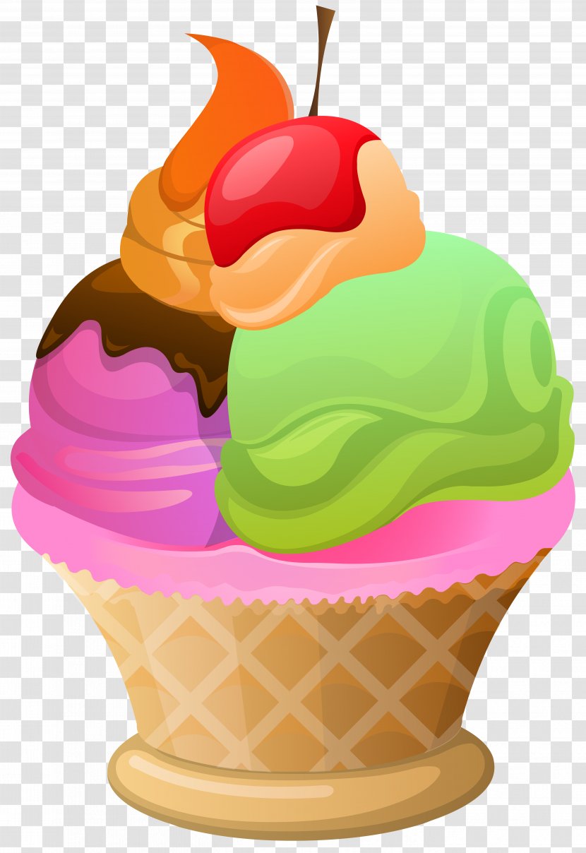 Ice Cream Cones Sundae Waffle - Sprinkles Transparent PNG