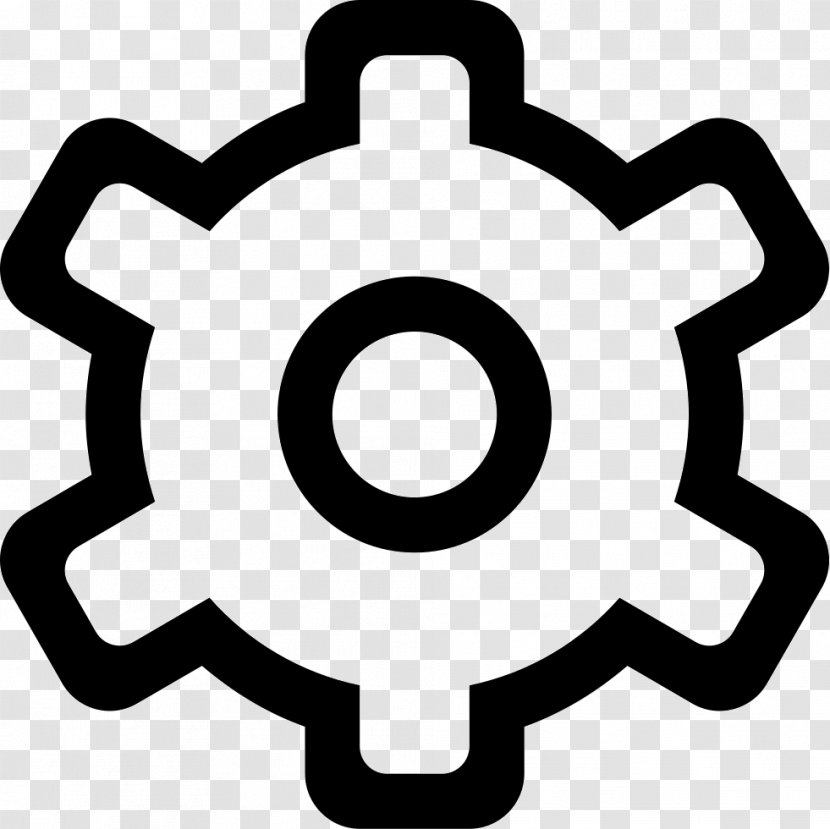 Gear - Black And White - Symbol Transparent PNG