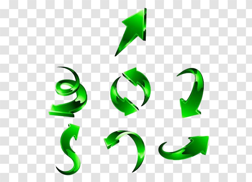 Free Green Arrow To Pull The Material Transparent PNG