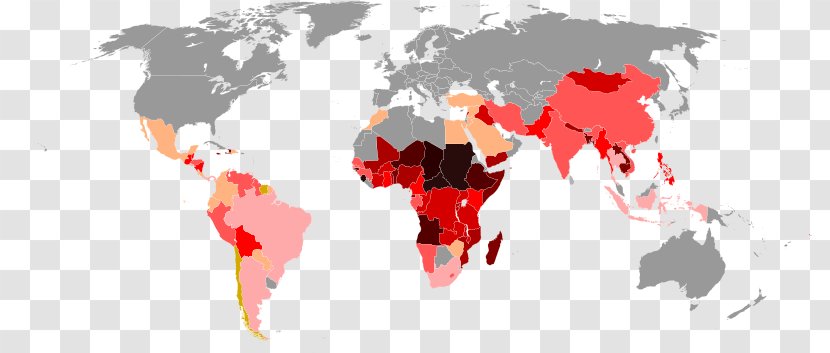 World Map Poverty Transparent PNG