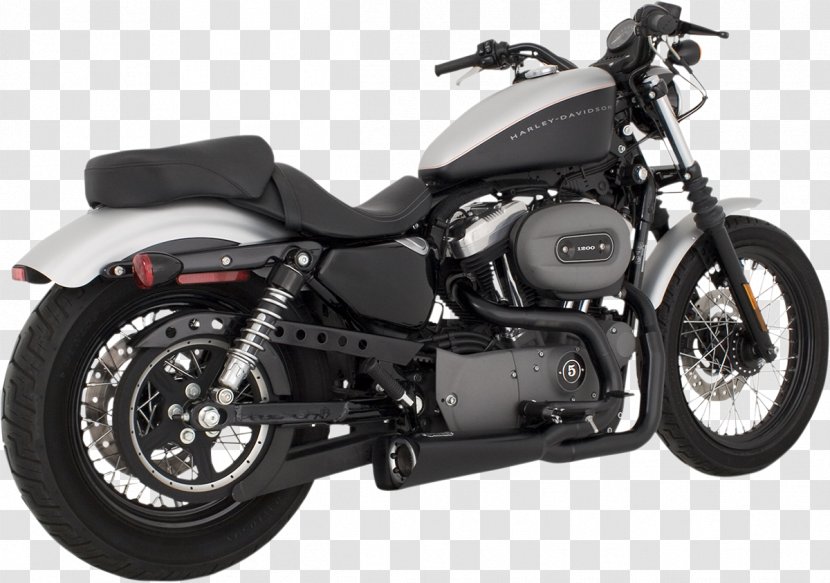 Exhaust System Harley-Davidson Sportster VRSC Softail - Cruiser - Motorcycle Transparent PNG