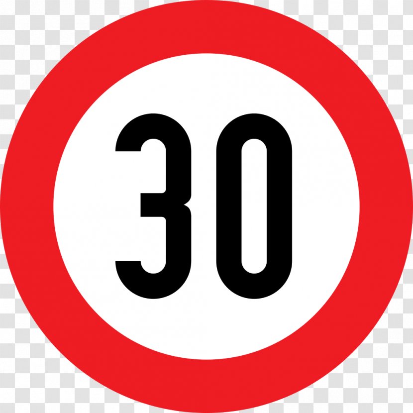 Advisory Speed Limit Traffic Sign 30 Km/h Zone Vehicle - Area - Signs Transparent PNG