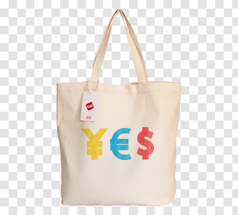 Tote Bag Canvas Handbag Cotton - Yes Decorated Transparent PNG