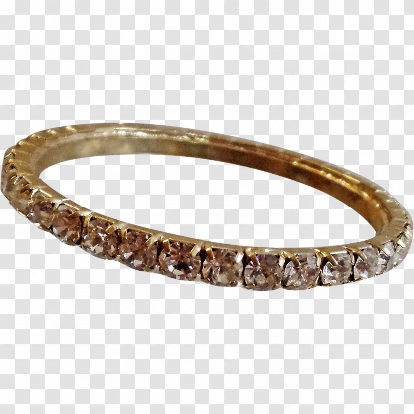 Imitation Gemstones & Rhinestones Bangle Bracelet Gold Prong Setting Transparent PNG