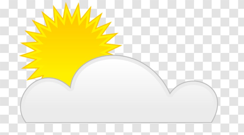 Yellow Flower Cloud Clip Art - Heart - Partly Cloudy Clipart Transparent PNG