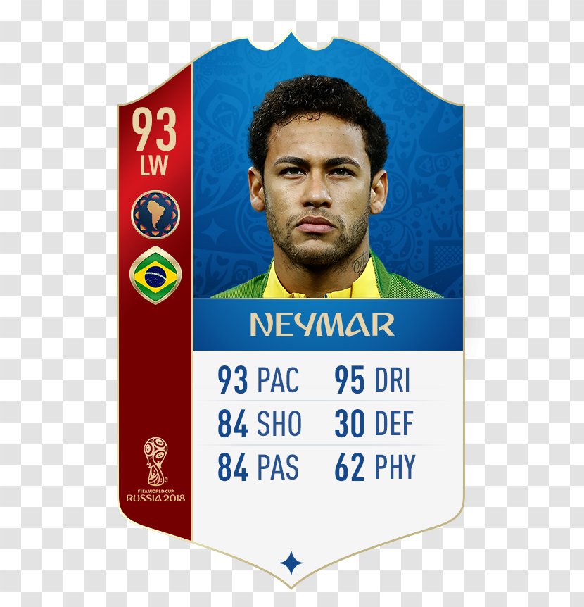 Neymar 2018 World Cup FIFA 18 2014 Brazil National Football Team - Player Transparent PNG