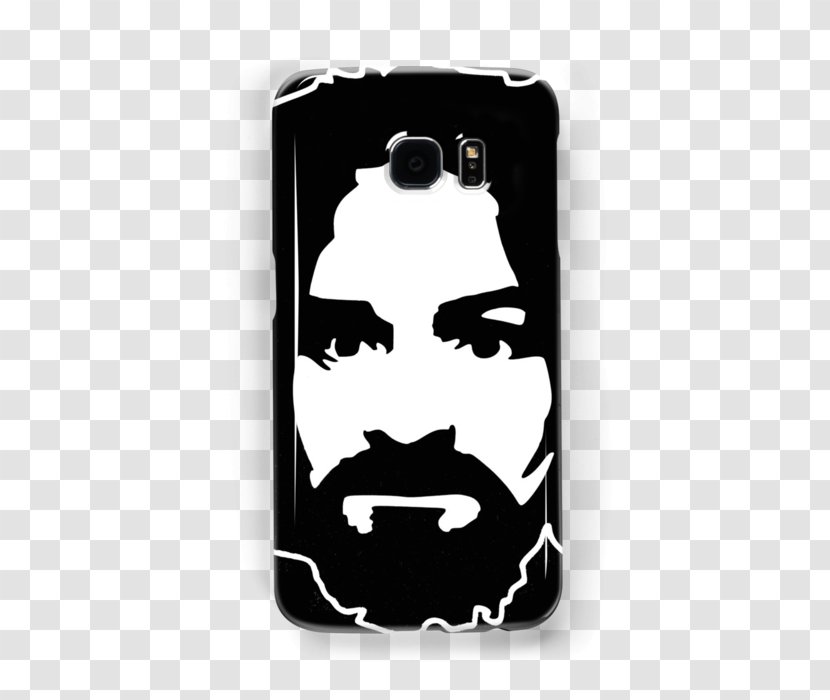 Coffee Charles Manson Logo White Font - Stencil Transparent PNG