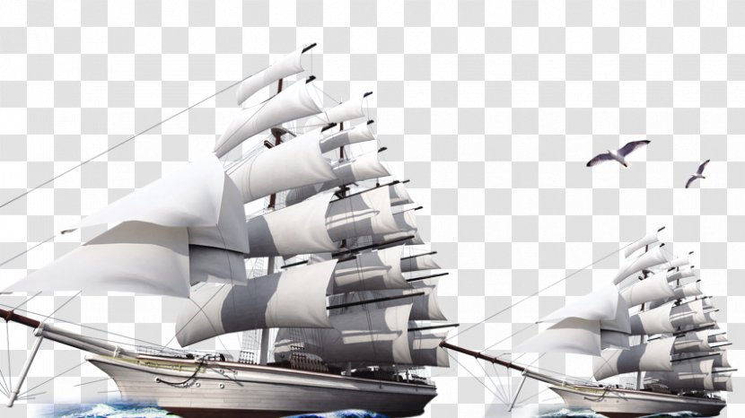 Sailing Ship - Clipper Transparent PNG