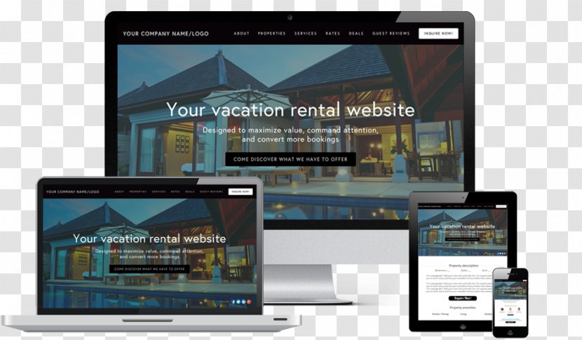 Vacation Rental Renting Web Template System Property Transparent PNG