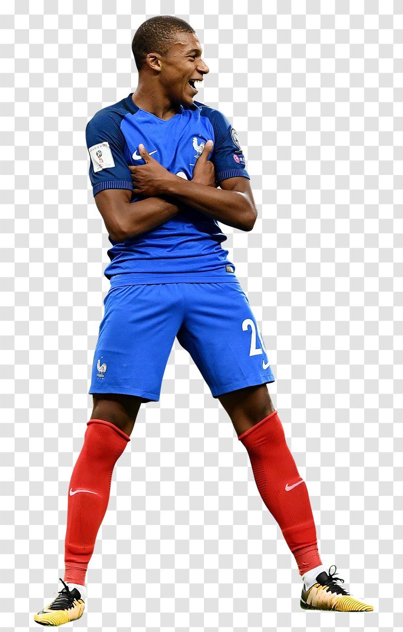 Kylian Mbappé France National Football Team DeviantArt Player - Jersey - Mbappe Transparent PNG
