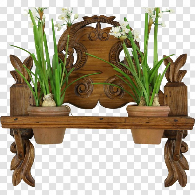 Shelf Table Furniture Wall Antique - Plants Transparent PNG