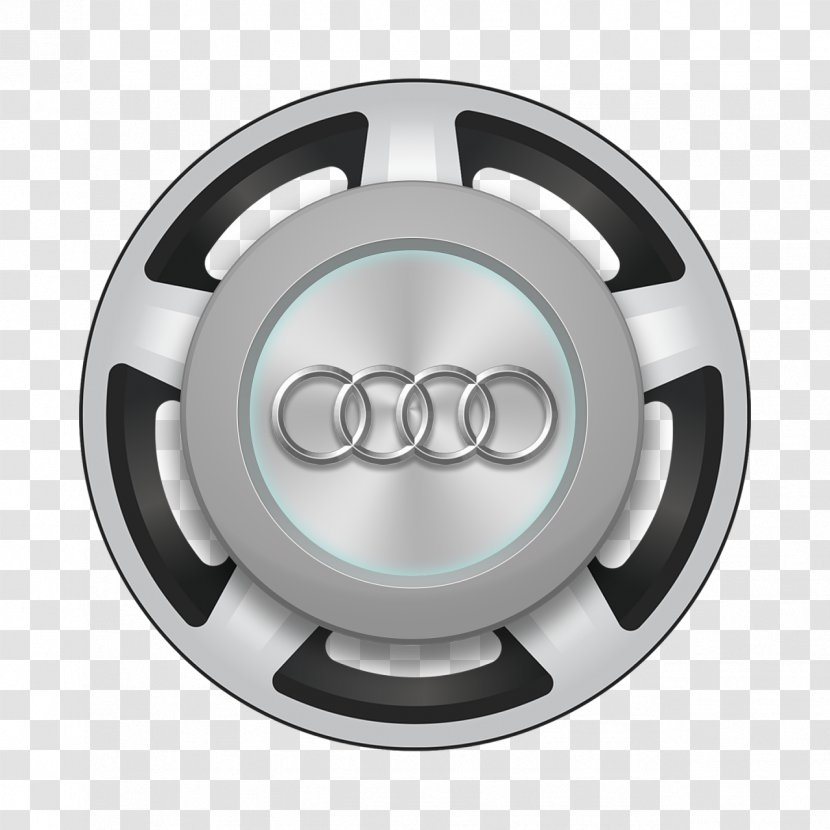 Alloy Wheel Silver Medal Hubcap Spoke - Audi Icon Transparent PNG