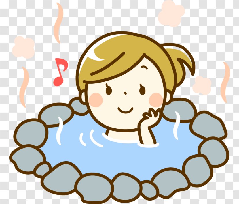 Clip Art Hot Spring Onsen Vector Graphics - Lady Background Transparent PNG