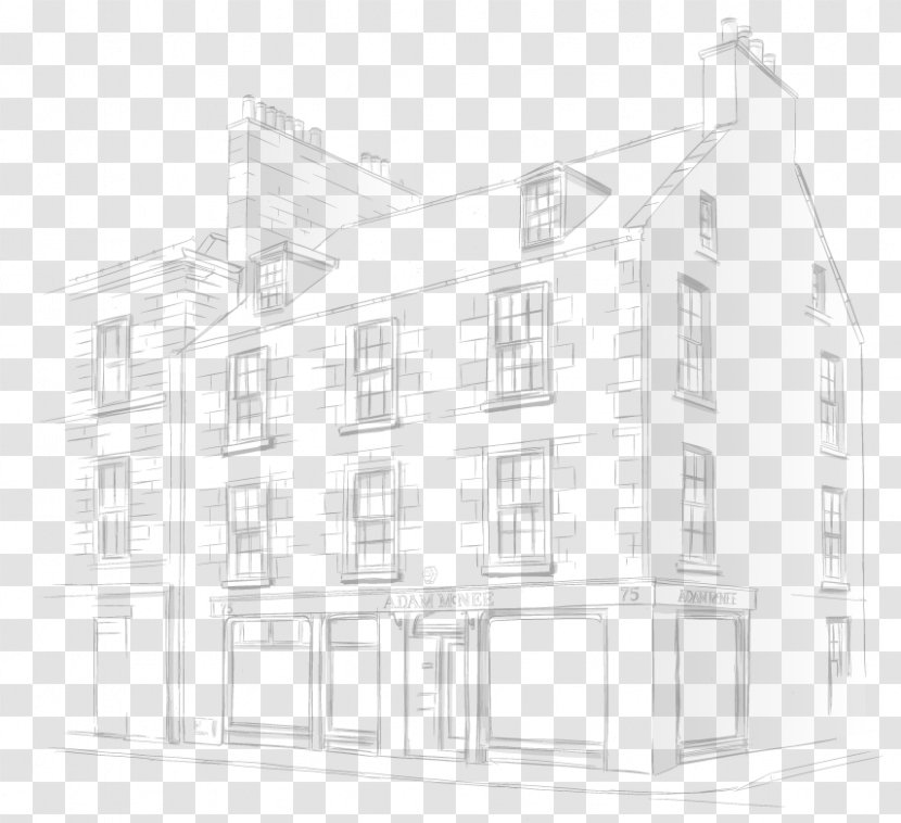 House Building Real Estate Facade - Sketch Transparent PNG