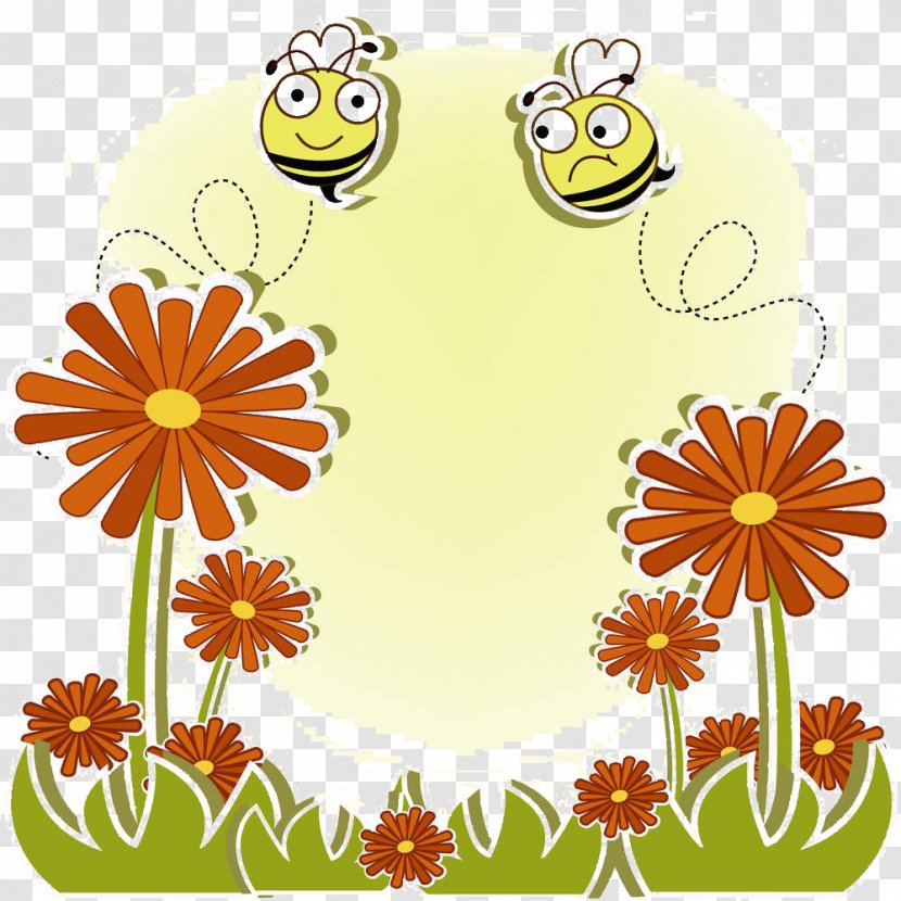 Beehive Clip Art - Fotosearch - Cartoon Flower Bees Transparent PNG