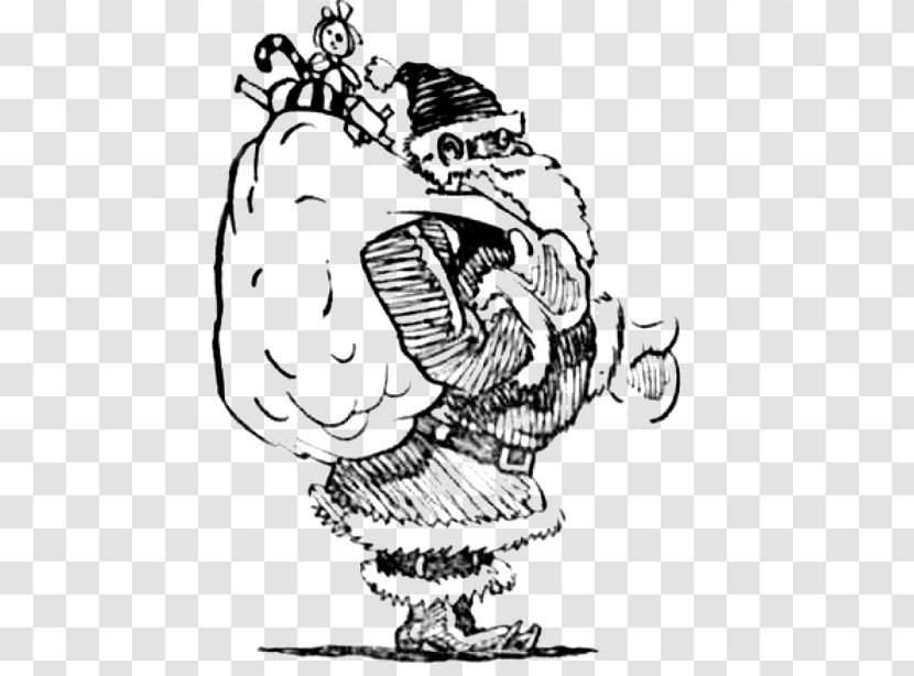 Clip Art Chicken Santa Claus Drawing Illustration - Heart - Calling Transparent PNG