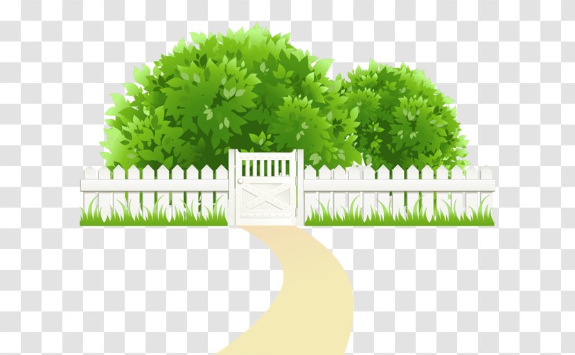 Fence Tree Clip Art - Natural Landscaping - Green Bush Cliparts Transparent PNG
