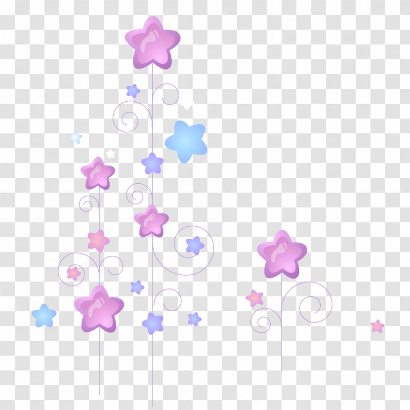 Child Cartoon Illustration - Violet - Star Ornaments Transparent PNG