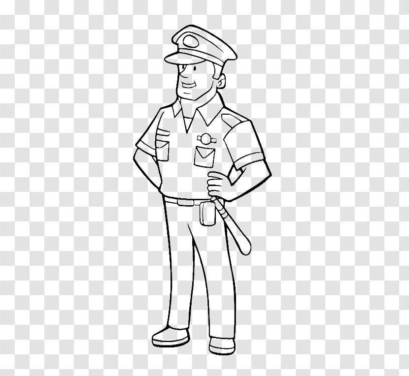 Drawing Police Officer Coloring Book Clip Art - Human Transparent PNG