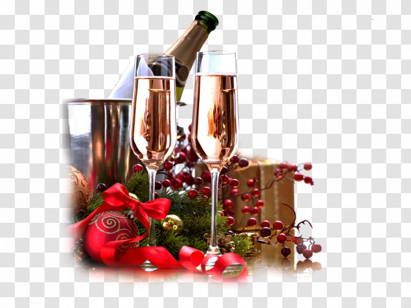 New Year's Day Wish Message Old Year - Alcohol - Champagne Transparent PNG