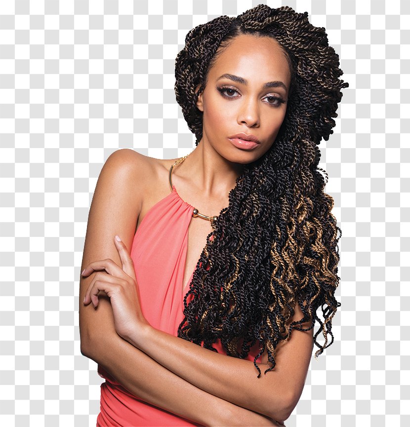 Bobbi Boss African Roots Braid Collection Crochet SENEGAL TWIST CURLY GODDESS 14 Braids Hair Twists Hairstyle - Coloring - Creative Twist Transparent PNG