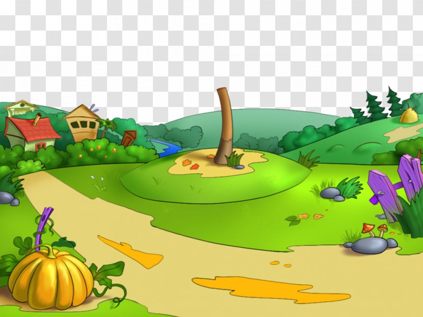 Cartoon Landscape Plant Transparent PNG