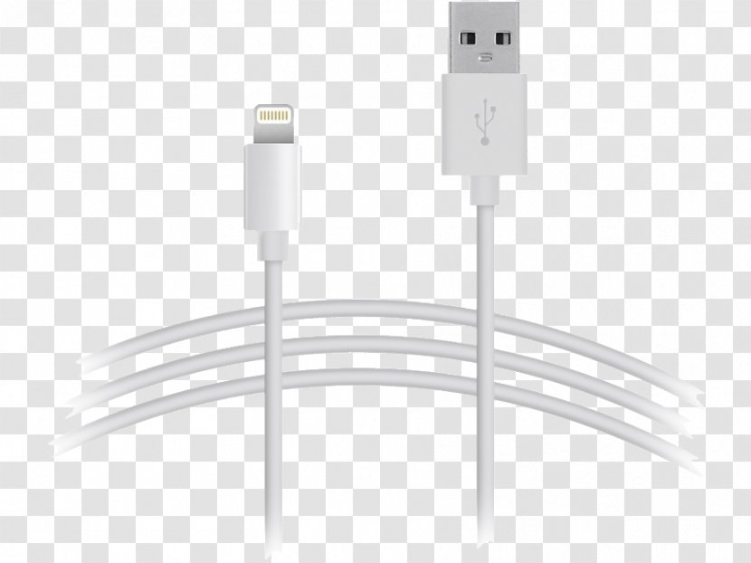 IPhone 8 Lightning USB Electrical Cable Apple - Data Transfer Transparent PNG