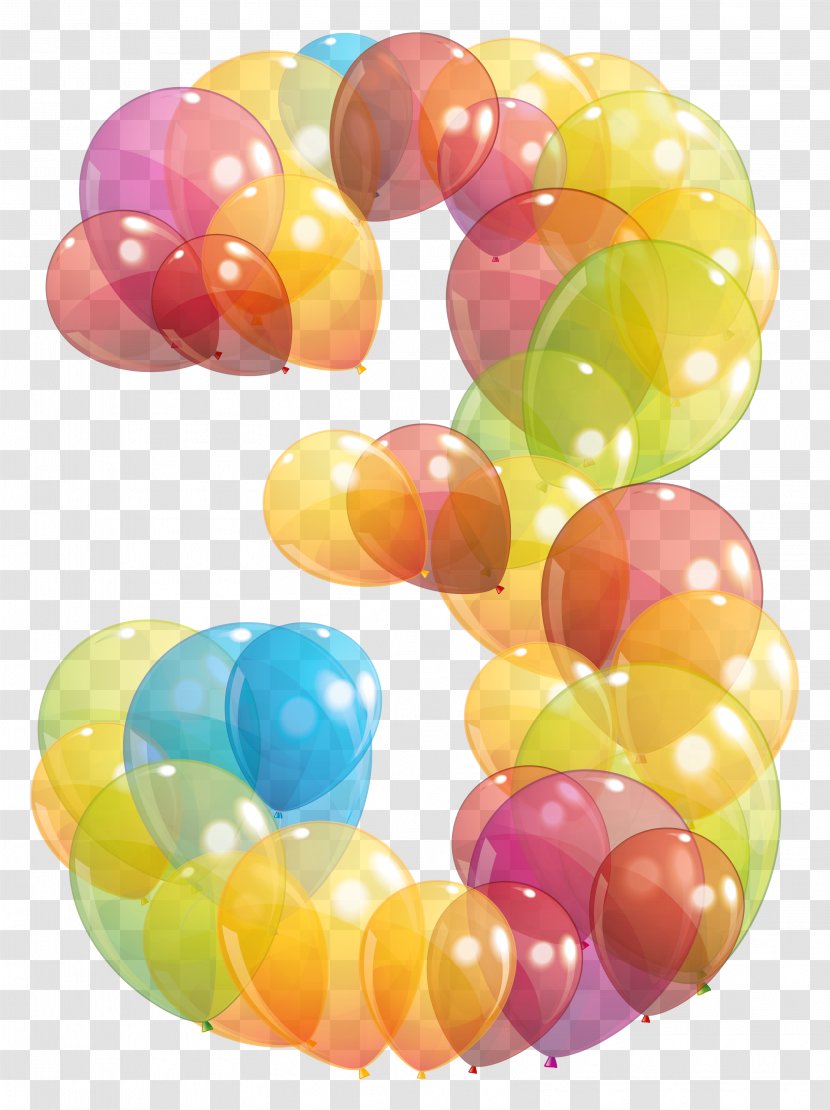 Balloon Birthday Number Clip Art - Postscript - Decorative Balloons Transparent PNG